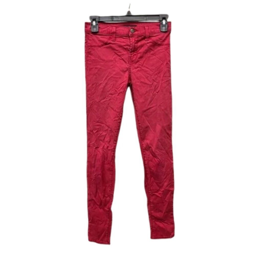J Brand Women's Carn Red Super‎ Skinny Jeans size 25